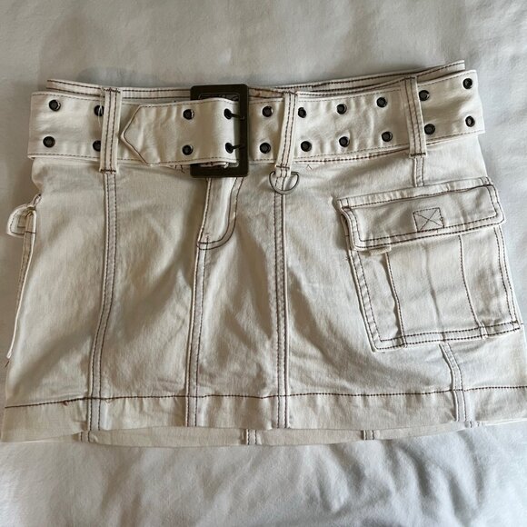 UO Mini Jean Skirt - Picture 1 of 3